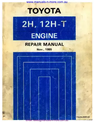 Toyota 2H, 12H-T engine repair manual