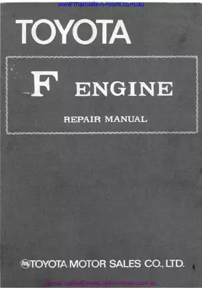 1962-1974 Toyota Land Cruiser FJ40, FJ43, FJ45, FJ55 F-engine repair manual Preview image 1