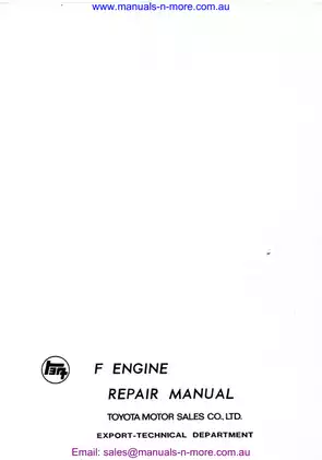 1962-1974 Toyota Land Cruiser FJ40, FJ43, FJ45, FJ55 F-engine repair manual Preview image 2
