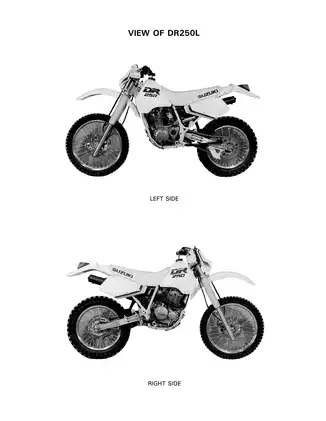 Comprehensive Service Manual for Suzuki DR250 Motorcycle (1990-1995) Preview image 3