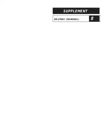 Suzuki DR-Z70 Service Manual (2009 Model) Preview image 3