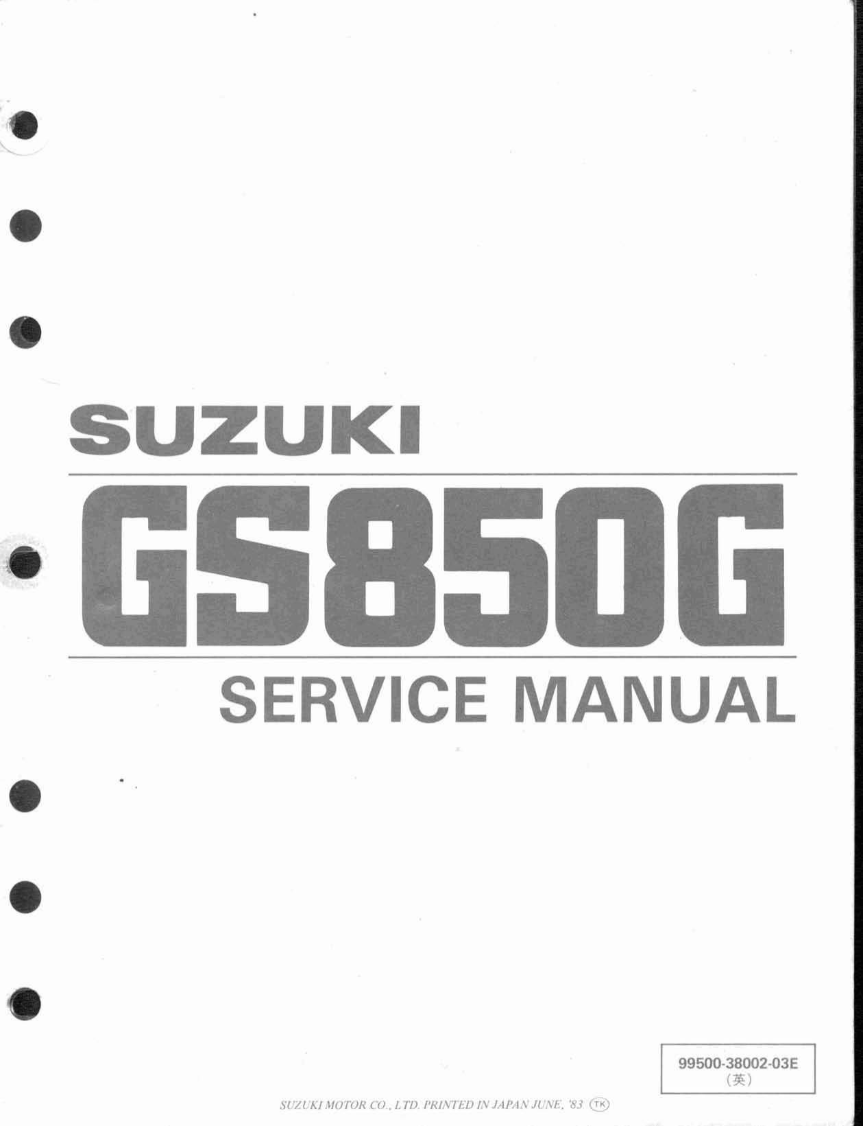 1978-1983 Suzuki GS850G service manual Preview image 6