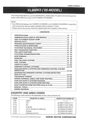 2005 Suzuki VL800 Volusia service manual Preview image 2