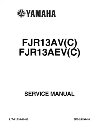 2007 Yamaha FJR1300AV(C), FJR13AEV(C) service manual