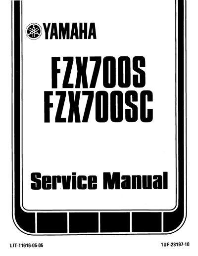 Preview: 1986–1987 Yamaha FZX700S, FZX700SC Manual FSM (P/N LIT-11616-05-05)