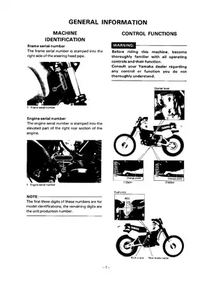 1978-1982 Yamaha IT250 owners service manual Preview image 5