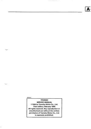 1989-1999 Yamaha TRX850H service manual Preview image 2