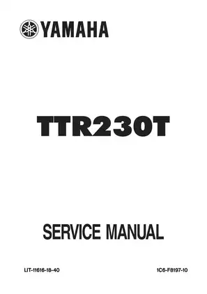 2005-2012 Yamaha TTR230, TTR230T repair manual Preview image 1