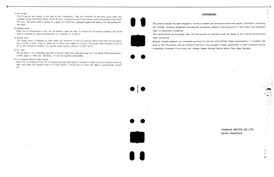 1973-1975 Yamaha TX500, TX500A service manual Preview image 3