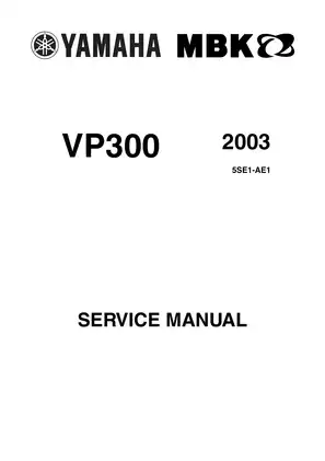 2003 Yamaha VP300 Versity service manual