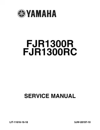 Yamaha FJR1300 Service Manual (2002 Edition) - Comprehensive Repair Guide Preview image 1