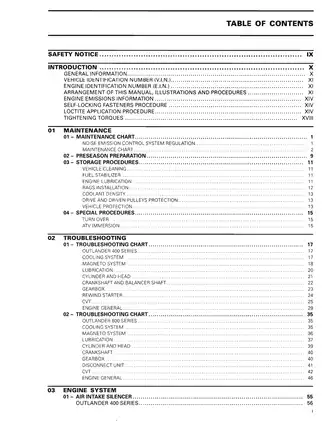 2006 Bombardier Outlander 800, 400, XT, MAX ATV shop manual Preview image 3