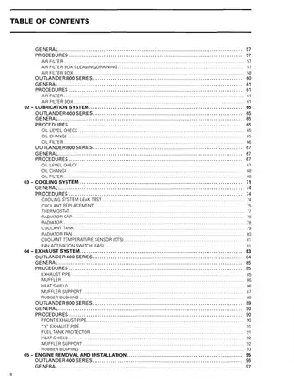 2006 Bombardier Outlander 800, 400, XT, MAX ATV shop manual Preview image 4