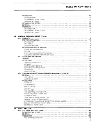 2006 Bombardier Outlander 800, 400, XT, MAX ATV shop manual Preview image 5