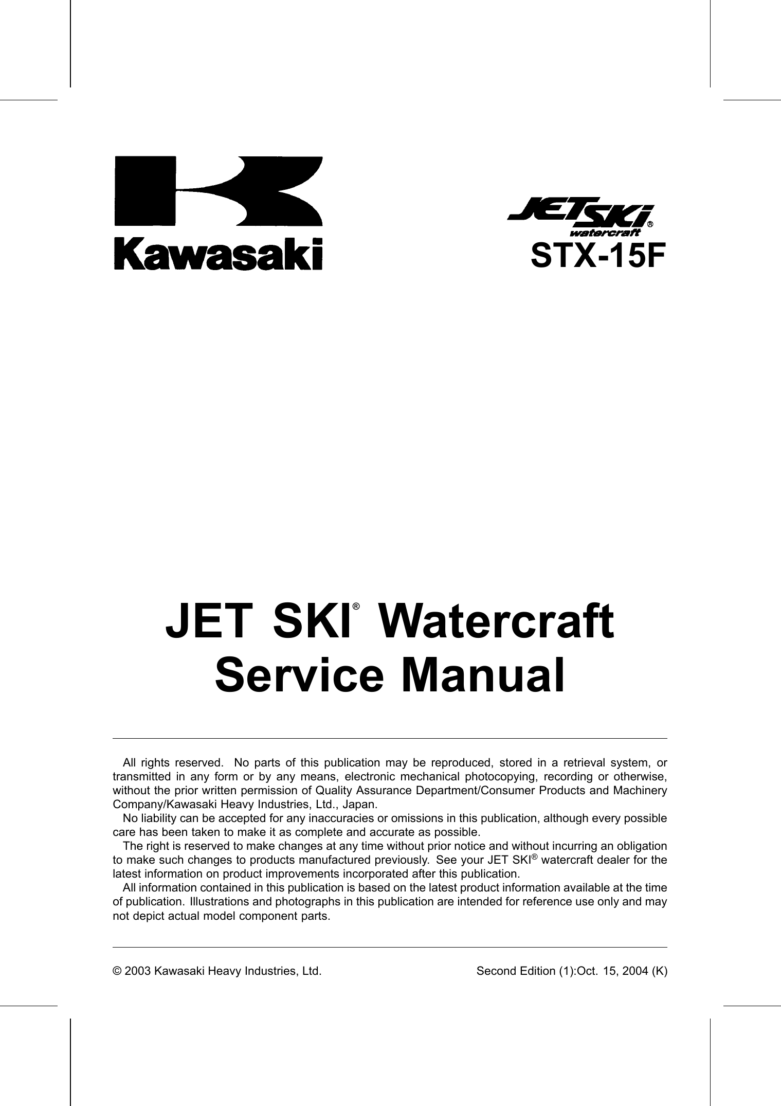 2004-2005 Kawasaki STX-15F JT1500 Jet Ski repair manual Preview image 5