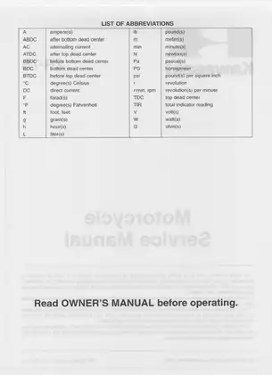 2000-2005 Kawasaki ZR750, ZR-7S, ZR7 motorcycle service manual Preview image 2
