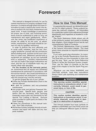 2000-2005 Kawasaki ZR750, ZR-7S, ZR7 motorcycle service manual Preview image 5