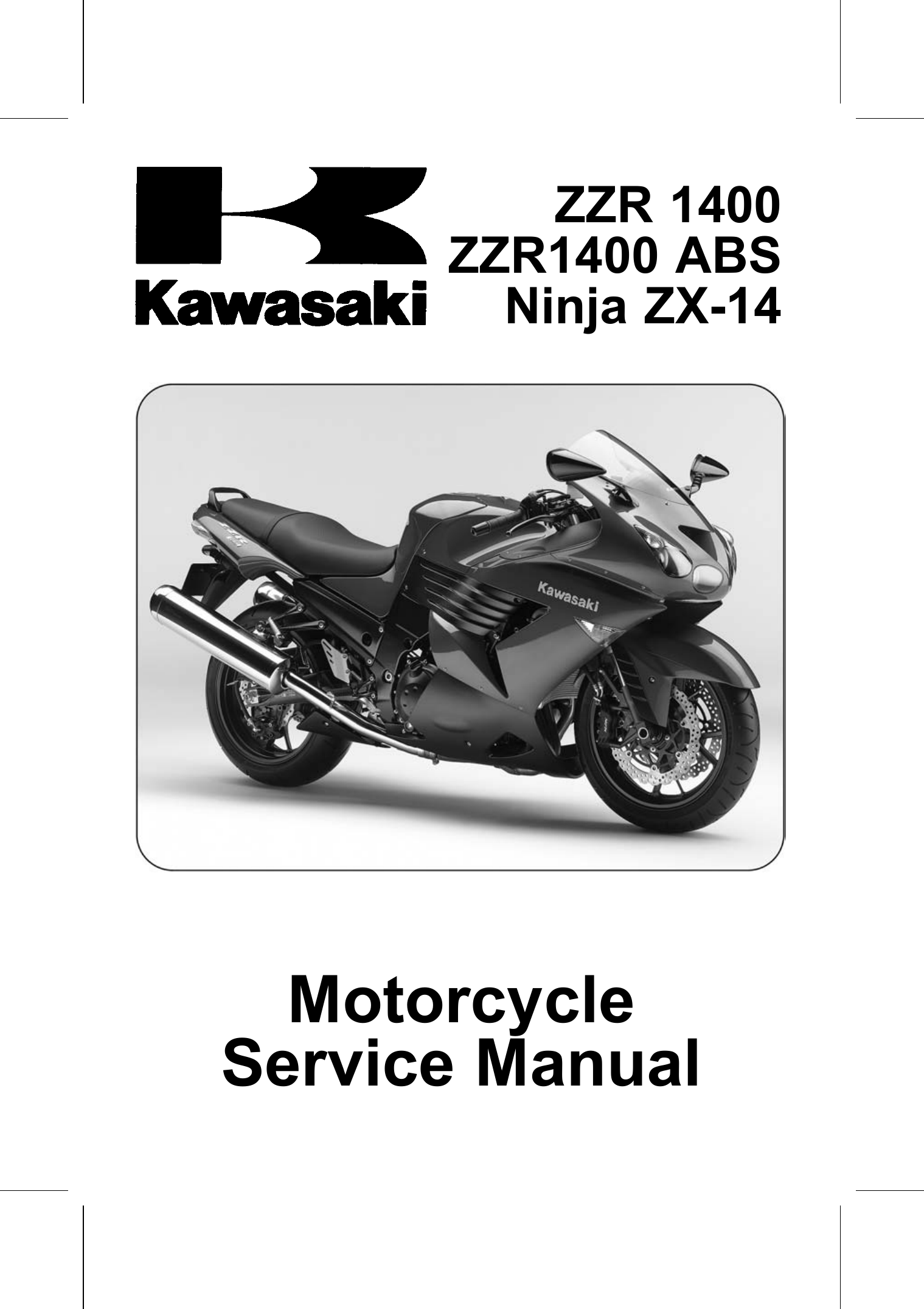 2006-2007 Kawasaki Ninja ZX-14, ZZR1400 ABS ZZR 1400 service, shop manual Preview image 1