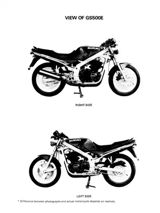 Suzuki GS500E Motorcycle Service Manual (1990-2009) Preview image 4