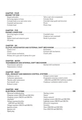 1990-1999 Suzuki DR350S, DR350 manual Preview image 3