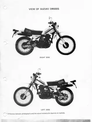 1981-1982 Suzuki DR500S, DR500 service manual Preview image 3