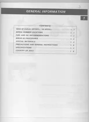 1988-1997 Suzuki DR750S, DR800S, DR750, DR800 service manual Preview image 4