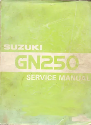Preview: 1982–1983 Suzuki GN250 Service Manual (P/N 99500-32020-01E, 99500-32020-03E)