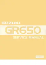1983 Suzuki GR650 Service & Repair Manual (P/N 99500-36030-01E) – preview page 1