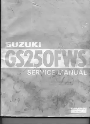 1985-1990 Suzuki GS250FWS, GS250 service manual Preview image 1
