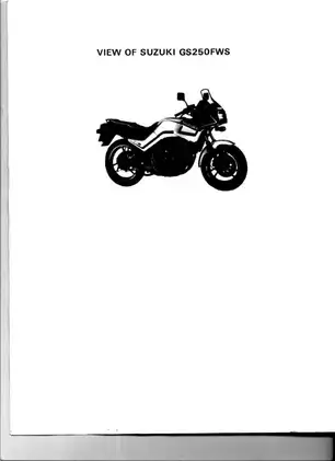 1985-1990 Suzuki GS250FWS, GS250 service manual Preview image 3