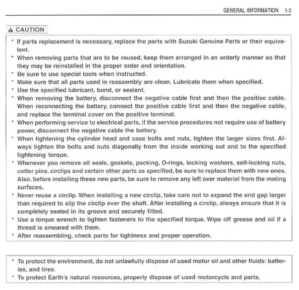 1996-2006 Suzuki GSF 1200 Bandit service manual Preview image 3