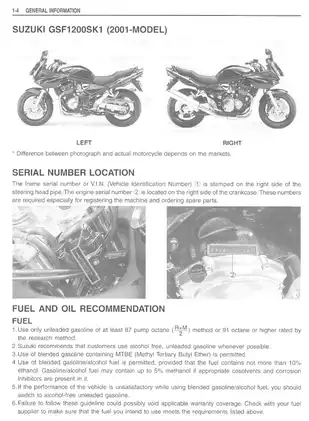 1996-2006 Suzuki GSF 1200 Bandit service manual Preview image 4