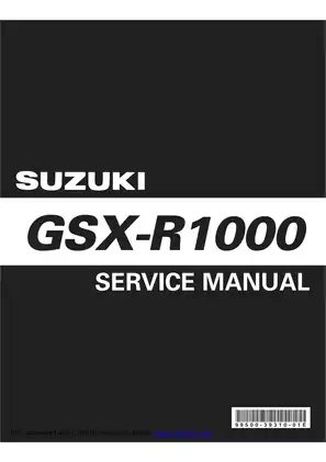 2007-2008 Suzuki GSX-R1000 service manual Preview image 1