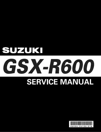 2006-2007 Suzuki GSX-R600 Gixxer service manual Preview image 1