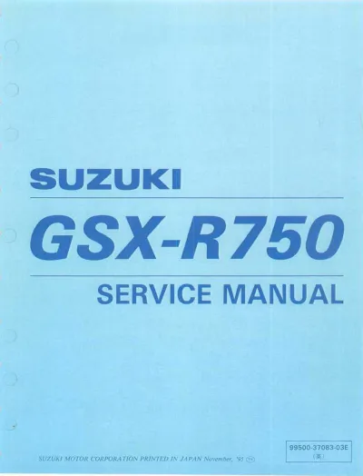 Preview: 1996–1999 Suzuki GSX-R750 Service Manual (P/N 99500-37083-03E)