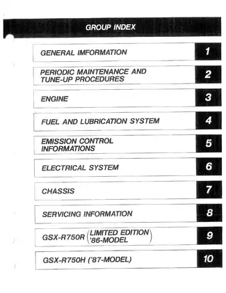 1986-1987 Suzuki GSX-R750 service manual Preview image 2