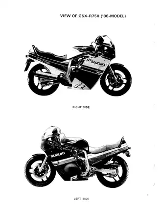 1986-1987 Suzuki GSX-R750 service manual Preview image 5