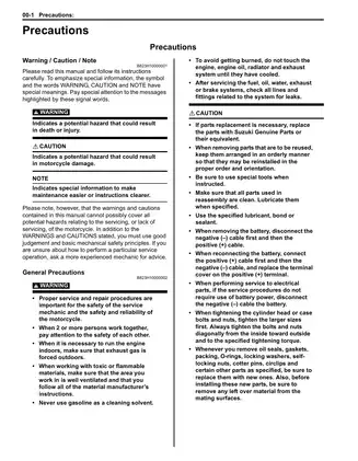 Suzuki B-King, GSX1300, GSX1300BK service manual Preview image 5