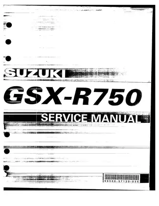 2004-2005 Suzuki GSX-R750 service manual Preview image 1