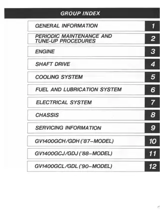 1986-1990 Suzuki GV1400 Cavalcade GD, Cavalcade GT service manual Preview image 4