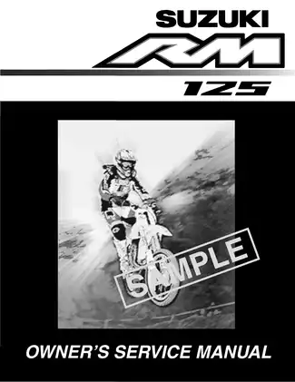 2003-2007 Suzuki RM125 owner´s service manual