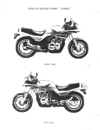 1983 Suzuki XN 85 Turbo sport touring motorcycle manual Preview image 4