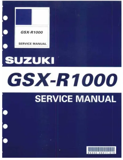Preview: 2001–2006 Suzuki GSX-R1000 Service Manual (P/N 99500-39211-01E)