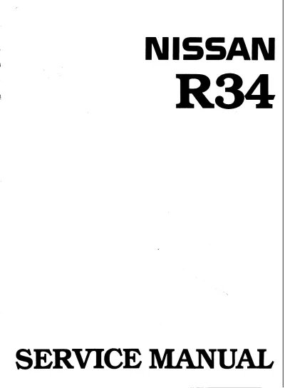 Preview: Nissan Skyline R34 1999–2002 Service Manual (P/N 8E-0R34J0)