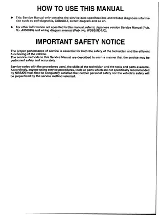 Nissan R34 Service Manual & Troubleshooting Guide Preview image 3
