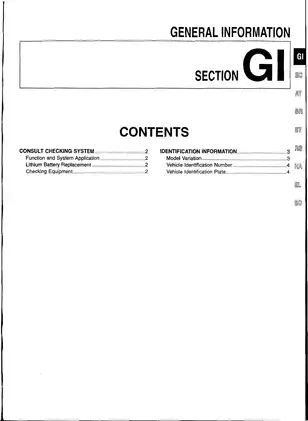Nissan R34 Service Manual & Troubleshooting Guide Preview image 4