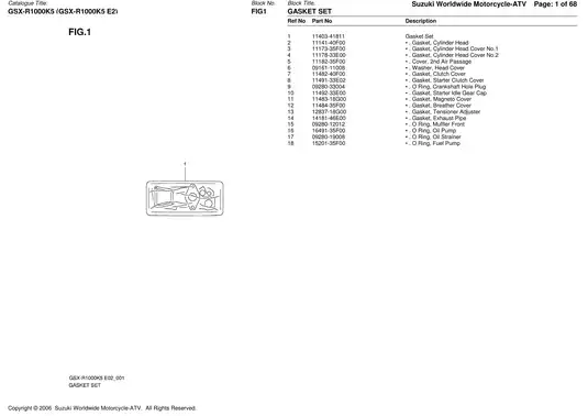 2005-2006 Suzuki GSX-R1000 service manual Preview image 1