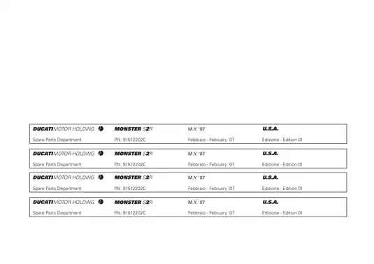 2006 Ducati S2R 800 Monster workshop manual, spare parts Preview image 3