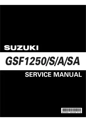 2007 Suzuki Bandit GSF1250/S/A/SA service manual Preview image 1