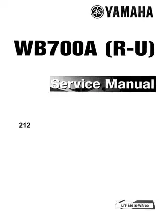 Yamaha WaveBlaster WB700AU Supplementary Service Manual - Complete Guide for Mechanics Preview image 1